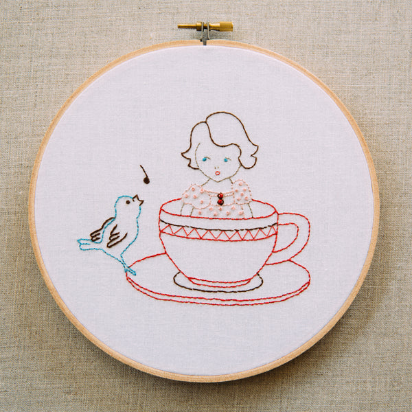 Journal Embroidery - A Cup of Tea — One Social Girl